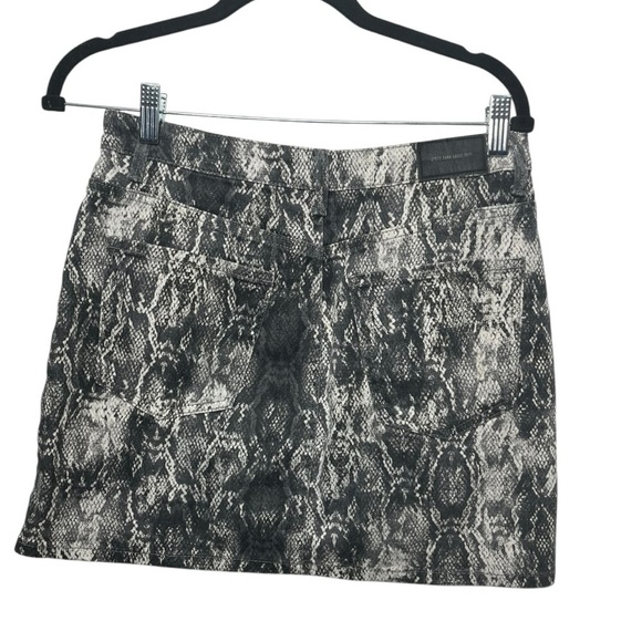 Zara Snake Skin Mini Denim Skirt - Size Medium - Picture 2 of 2